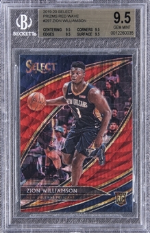 2019-20 Select Prizms Red Wave #297 Zion Williamson - BGS GEM MINT 9.5